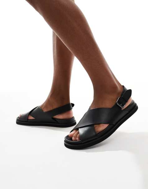 Polo Ralph Lauren - Zane - Sandali con fascette incrociate neri - view 1