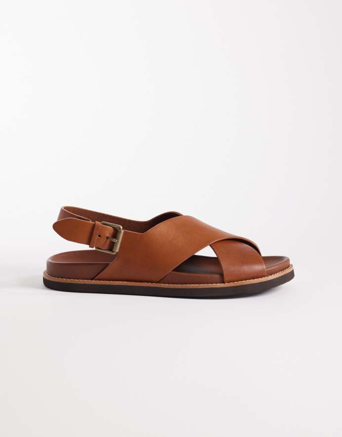 Polo Ralph Lauren Zane - Sandalias marrones de cuero