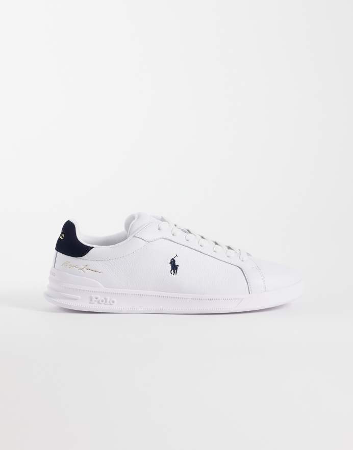 Polo Ralph Lauren Zapatillas deportivas bajas blancas y azul marino con cordones