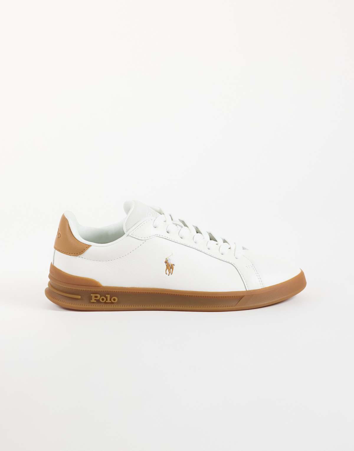 Polo Ralph Lauren zapatillas Heritage Court en blanco y tostado
