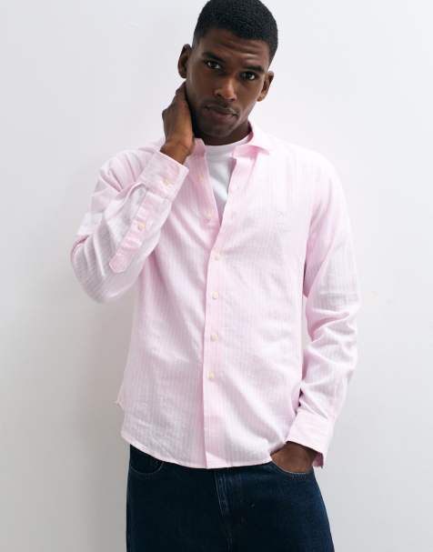 Polo Ralph Lauren – Zapinana na guziki różowa koszula w paski z długimi rękawami - view 1
