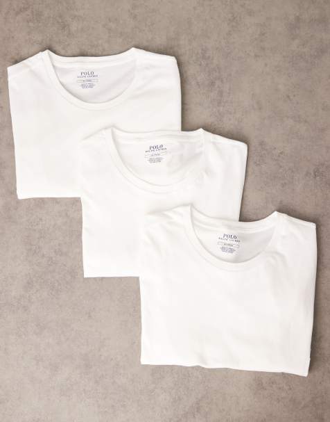 Polo Ralph Lauren 3 pack icon logo lounge t-shirt in white