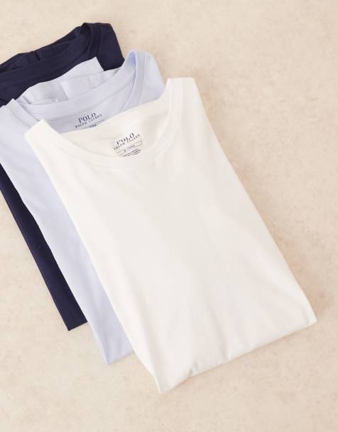 Polo Ralph Lauren – Zestaw 3 domowych T-shirtów w kolorze granatowym, białym i niebieskim - view 1