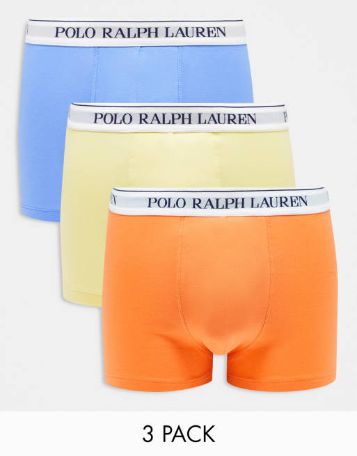 Polo Ralph Lauren – Zestaw 3 par bokserek w kolorze pomarańczowym, żółtym i niebieskim