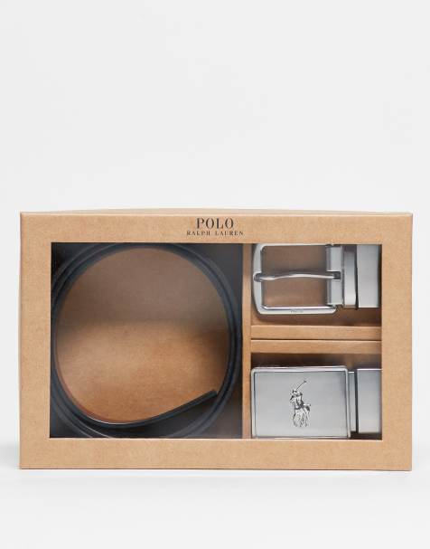 Polo Ralph Lauren – Zestaw podarunkowy: dwustronny skórzany pasek w kolorze czarnym i jasnobrązowym, z wymienną klamrą - view 1