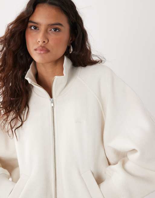 Polo Ralph Lauren zip sweatshirt in off white, 3 of 4