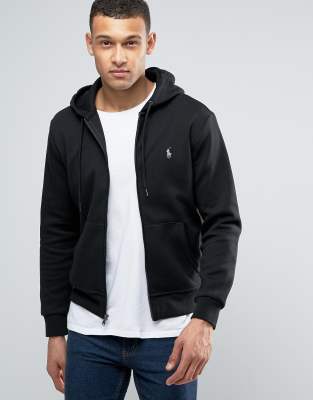 Polo Ralph Lauren Zip Through Hoodie in Black ASOS