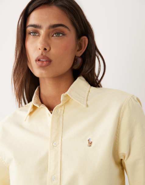 Polo Ralph Lauren – Żółta koszula oxford o klasycznym kroju z logo - view 1