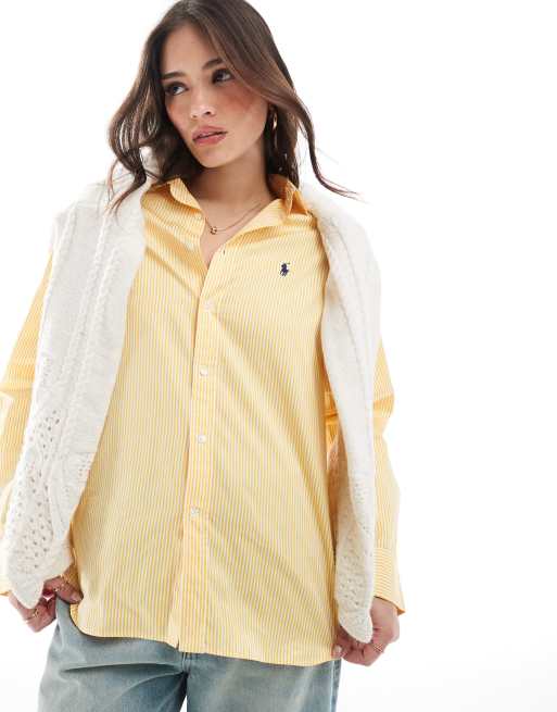Polo Ralph Lauren – Żółta koszula z logo