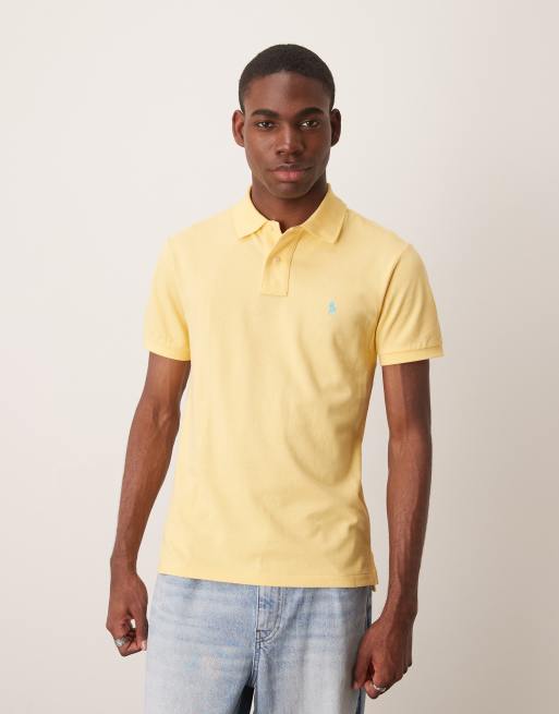 Polo Ralph Lauren – Żółta koszulka polo o dopasowanym kroju z piki z logo
