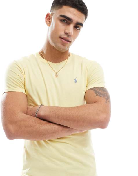 Polo Ralph Lauren – Żółty T-shirt o klasycznym kroju z logo - view 1