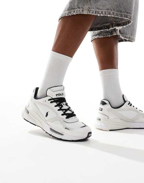 Polo Raph Lauren Trackstr 275 trainer in white with contrast logo - view 1