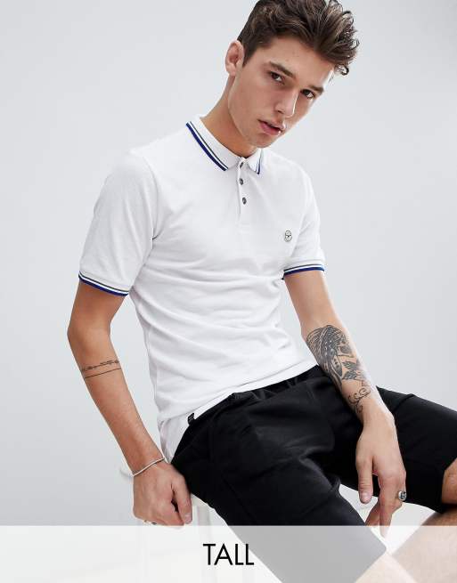 Polo ribeteado de corte slim de Le Breve TALL