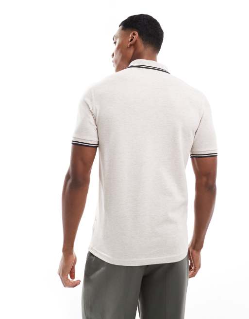 Polo rosa claro con ribetes dobles de Fred Perry, 4 de 4