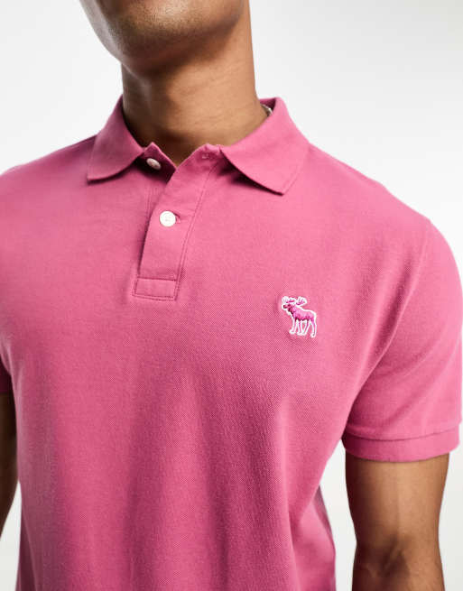 Polo rosa con logo 3D de Abercrombie & Fitch, 4 de 4