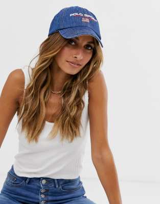 polo sport denim cap