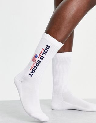 Polo Sport Ralph Lauren socks in white