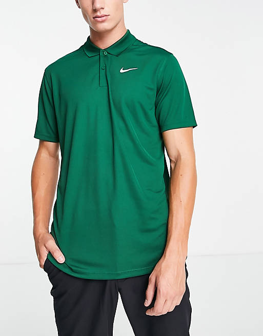 costo Adentro matiz Polo verde bosque liso con logo Victory de Nike Golf | ASOS