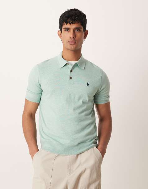 Polo verde claro con logo de icono de punto de algodón de Polo Ralph Lauren - view 1