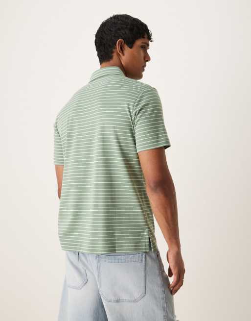 Polo verde claro y blanco a rayas con logo de algodón pima Icon de Polo Ralph Lauren, 4 de 4