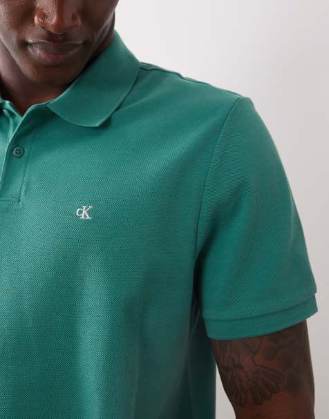 Polo verde con detalle de monograma de piqué de Calvin Klein Jeans - view 1