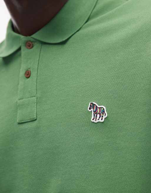 Polo verde de corte estándar con logo de cebra de PS Paul Smith, 5 de 5