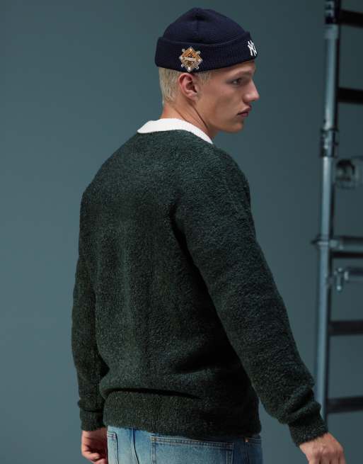 Polo verde holgado de estilo rugby de punto texturizado de ASOS DESIGN, 4 de 4