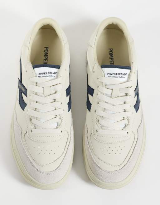 Pompeii Elan Pippa lædersneakers i råhvid og navy, 2 af 5