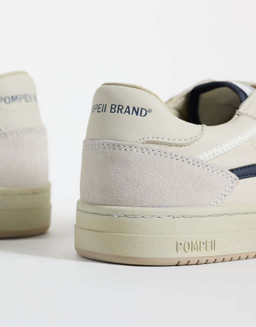 Pompeii Elan Pippa lædersneakers i råhvid og navy, 3 af 5