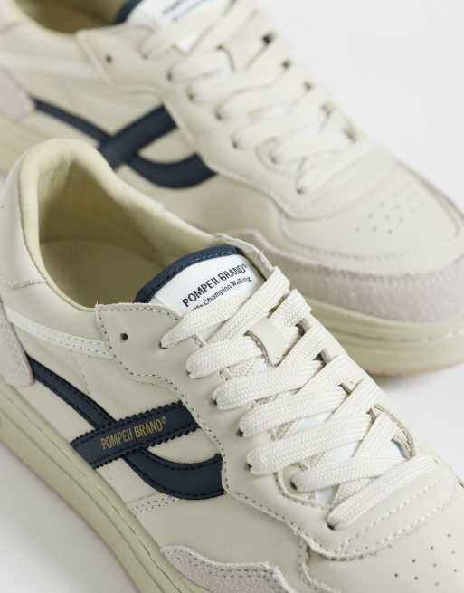 Pompeii Elan Pippa lædersneakers i råhvid og navy, 5 af 5