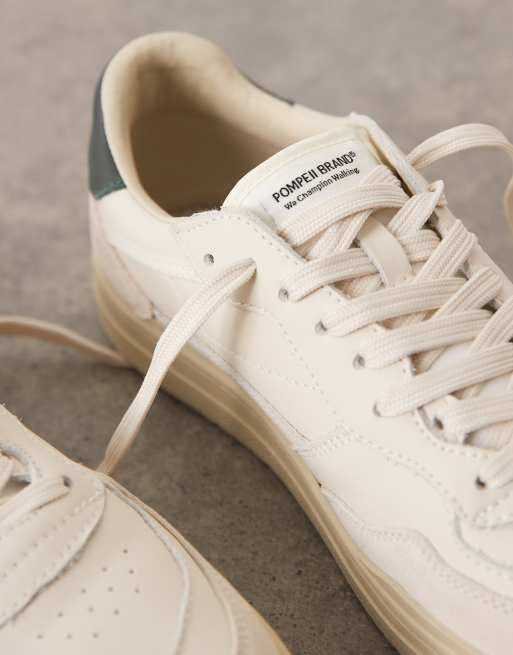 Pompeii - Elan Pippa - Sneakers in pelle bianco sporco, 4 di 5