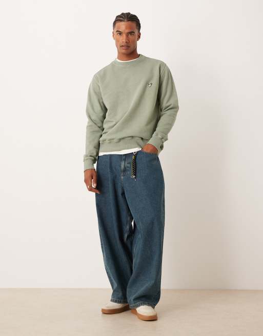 Pompeii - Emilio - Sweatshirt met ronde hals en logo in groen, 2 van 5
