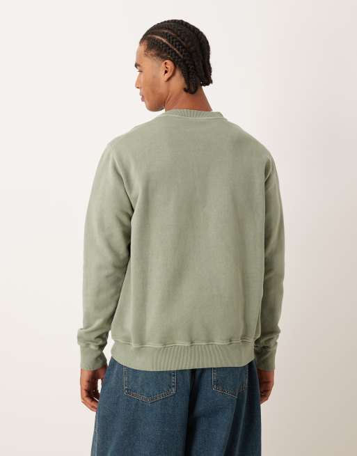 Pompeii - Emilio - Sweatshirt met ronde hals en logo in groen, 3 van 5
