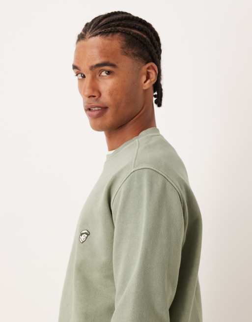 Pompeii - Emilio - Sweatshirt met ronde hals en logo in groen, 4 van 5