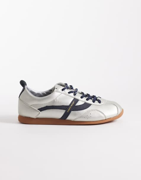 Pompeii – Gemini – Sneaker aus Leder in Silber - view 1