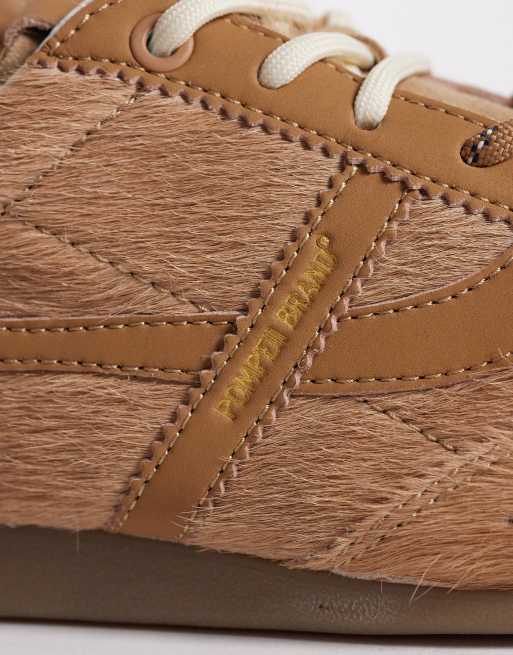 Pompeii - Gemini - Sneakers van imitatiebont in karamel, 3 van 5