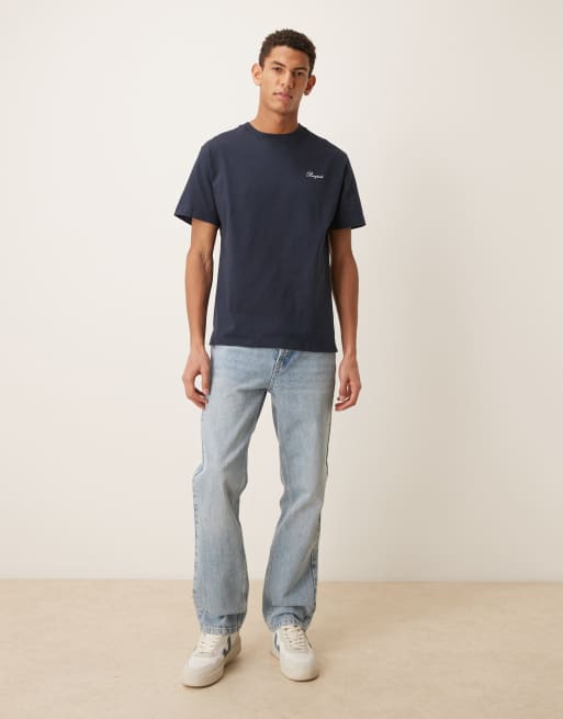 Pompeii graphic short sleeve tee with back print in navy, 2 of 5