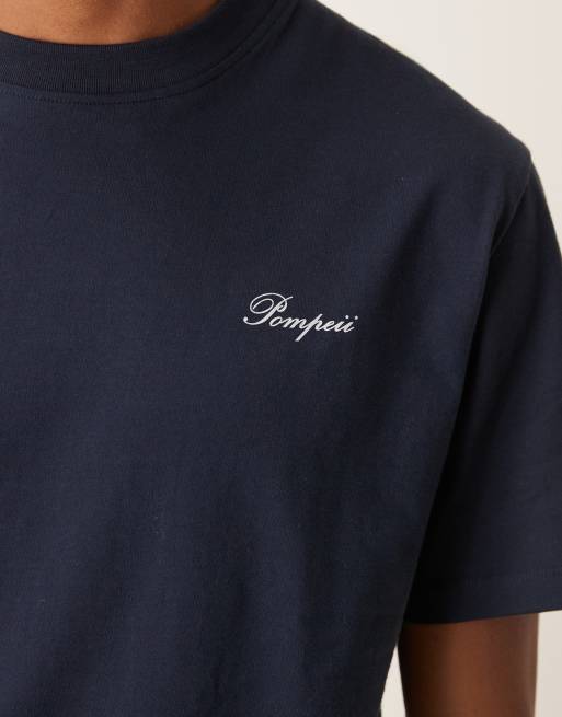 Pompeii graphic short sleeve tee with back print in navy, 5 of 5