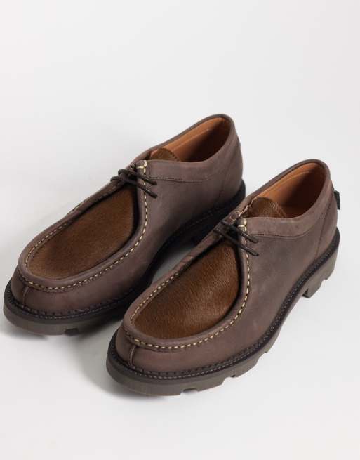 Pompeii – Latymer – Lederschuhe in Kaffeebraun mit abgenähtem Schuhblatt, 4 von 4