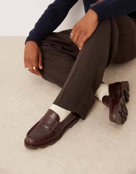 Pompeii Modena leather loafers in brown - view 1