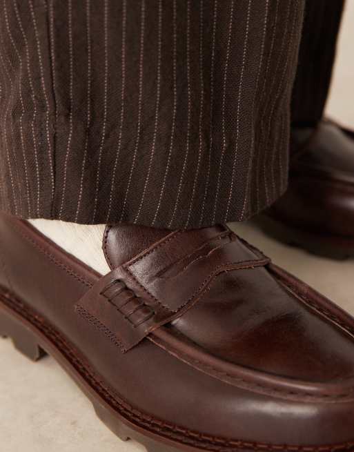 Pompeii modena leather loafers in brown, 2 of 4