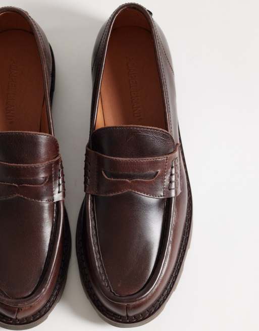 Pompeii modena leather loafers in brown, 2 of 4