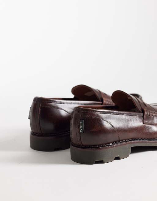 Pompeii modena leather loafers in brown, 3 of 4