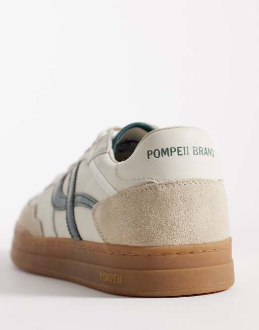 Pompeii – Pippa – Białe sznurowane buty sportowe ze skóry, 5 z 5
