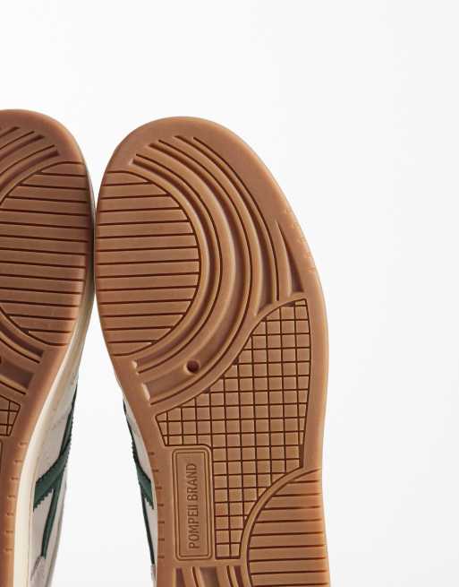 Pompeii Pippa leather lace-up sneakers in white and green, 5 of 5