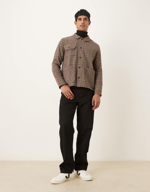 Pompeii wool-blend shacket in brown check, 2 of 5