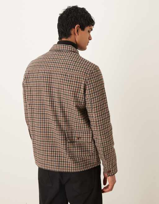 Pompeii wool-blend shacket in brown check, 3 of 5