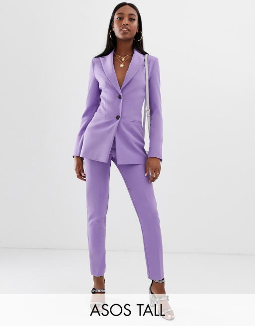 Syrenfarvet pop-jakkesæt fra ASOS DESIGN Tall, 3 af 3