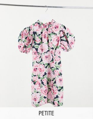 Поплиновое платье с цветочным принтом Miss Selfridge Petite