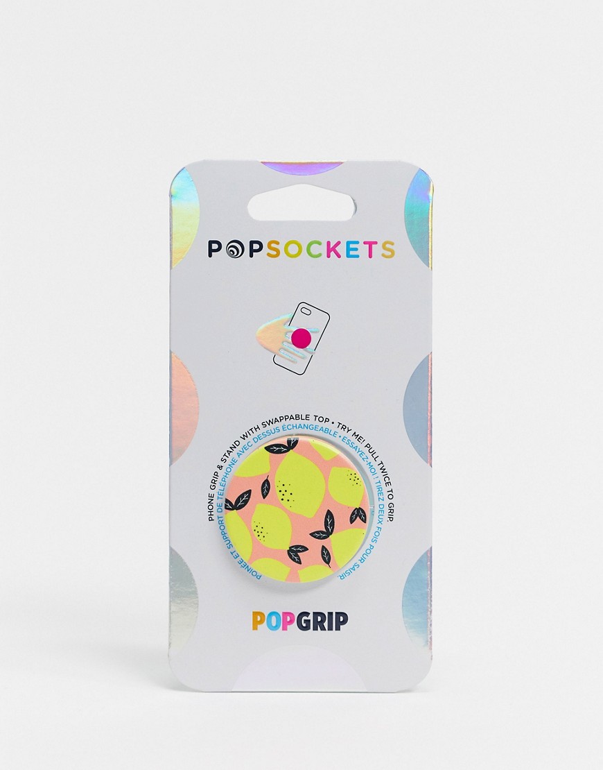 Popsocket – Citronmönstrad mobilhållare-Ingen färg